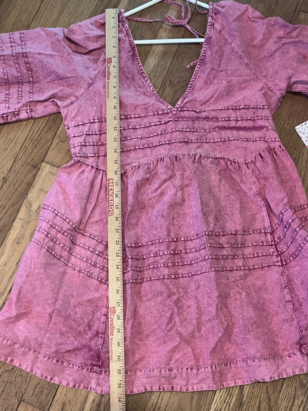NWT Free People Mini Dress long sleeves Sweet Surrender size Large 100% Cotton - Picture 8 of 11